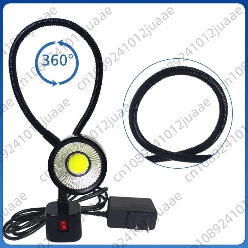LED Super Bright Light Magnetic Base Flexible Gooseneck Lamp 220V 5W For Lathe Milling Drill Press Industrial Lighting, US Plug