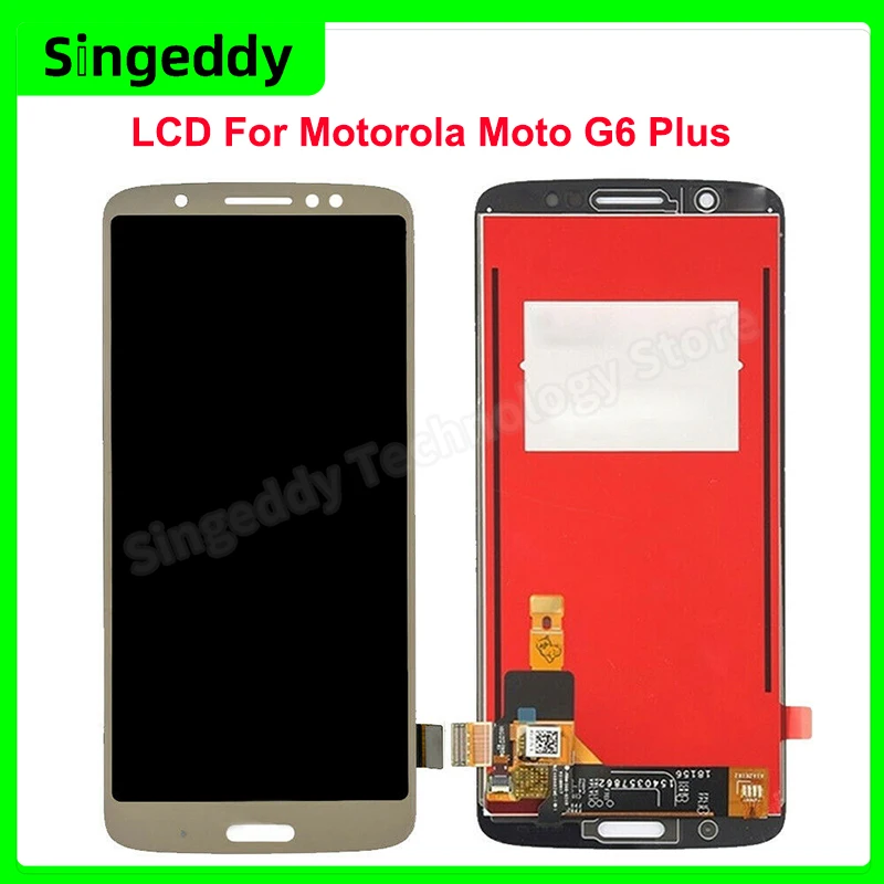 

Original LCD Display For Motorola Moto G6 Plus, XT1926, Touch Screen, Digitizer Assembly, Complete Replacement, Repair Parts 5.9