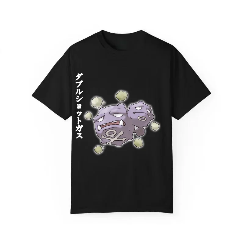 

Pokemon Double Egg Gas T-shirt, unisex, men's top, Harajuku Y2K style, new streetwear for summer 2026.