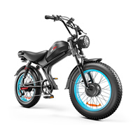 Emoko C93 Dual motor Electric Bicycle 2000W 48V23AH Battery Mountain Aldult Electric Bike 20 Inch Fat Tire Motorcycle E-bike