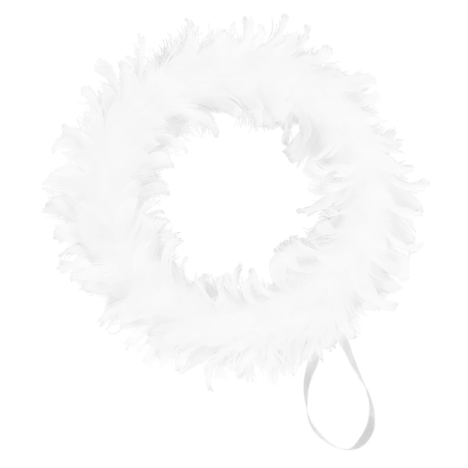 

1Pcs White Wreath Festive Holiday Christmas Hanging Decor for Wall Door Fireplace Party Event Photo Prop Accessory