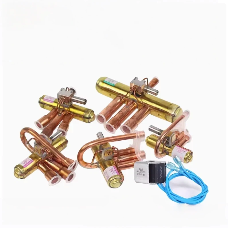 Sanhua Four-Way Heat Pump Reversing Valve With Coil  AC220V 1-5P Air Conditioning