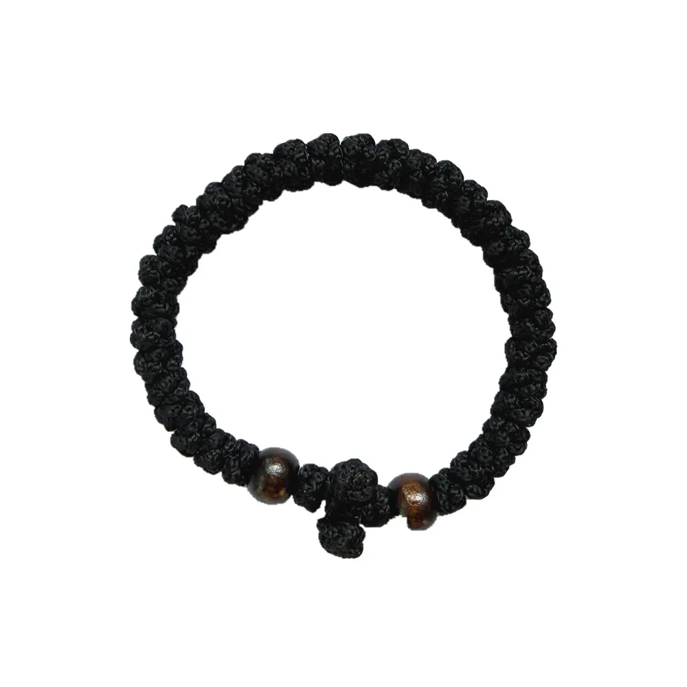 Bracelet de corde de prière orthodoxe grec, 61 points ronds, fait à la main, réglable, ustensiles d'église