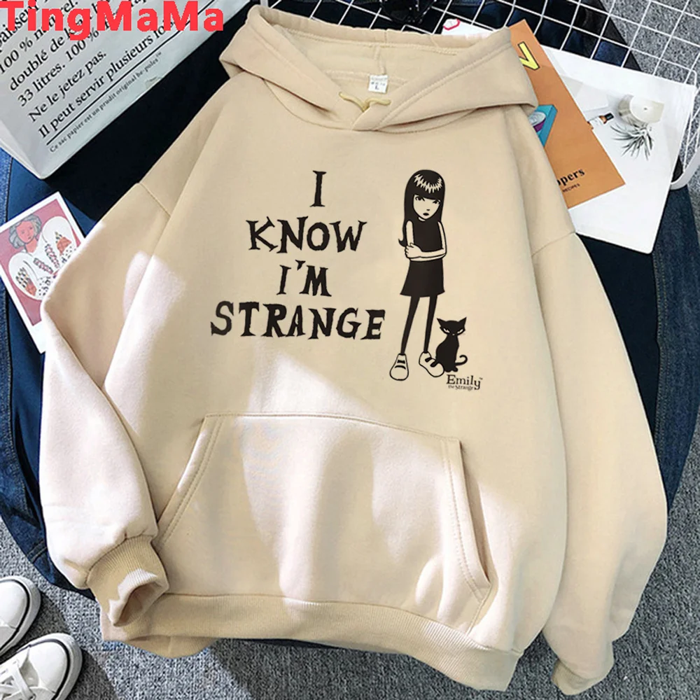 emily the strange hoodies men Fleece Kawaii Hood clothes man harajuku sweatshirts