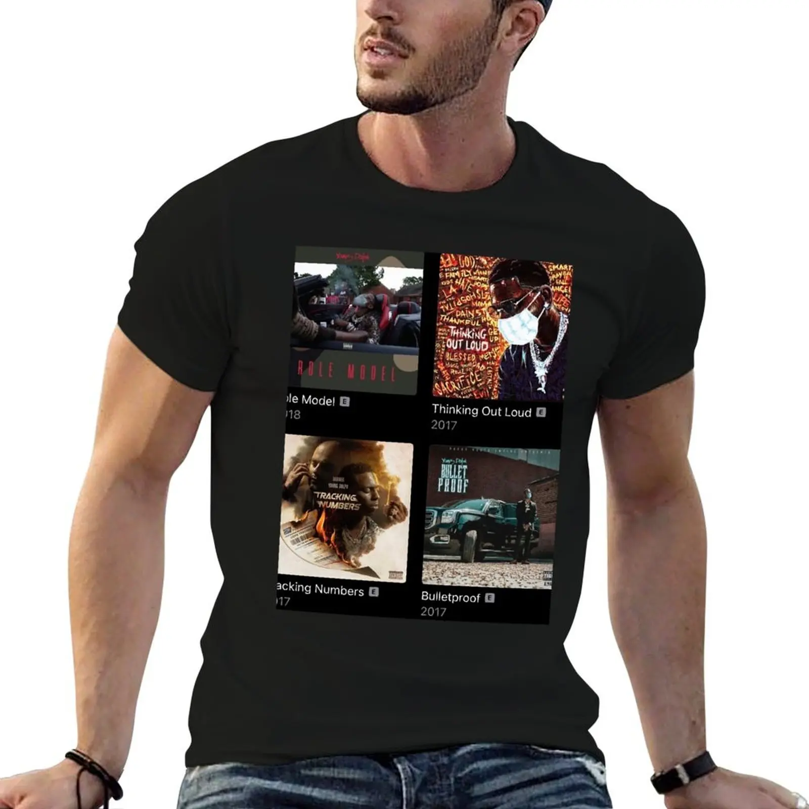 Retro Vintage Young Dolph Love You T-Shirt Basic Solid Color Casual Tee Shirt