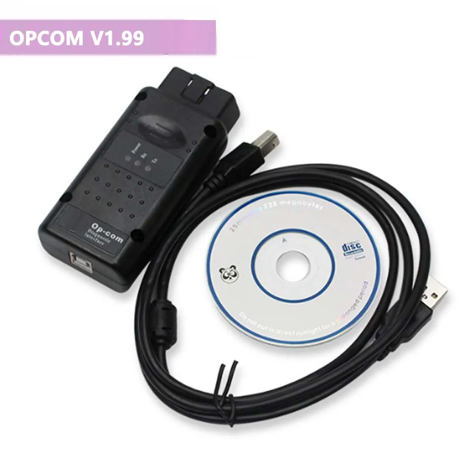 OPCOM V1.99 Diagnostic Cable for OPEL Cars with CAN-BUS Read Clear Fault Codes Op com OP-Com 1.99 Scanner Programmer for Opel