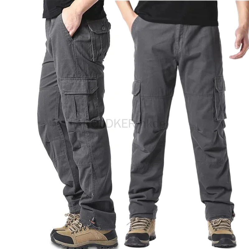 

2025 Men's Cargo Pants for Outdoor Activities Casual Cotton Jogger Outdoor Hiking Work Trousers