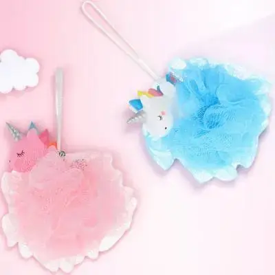 

2Pcs Shower Bath Cleaning Balls Creative Unicorn Foaming Durable Soft Exfoliating Body Scrubber Sponge for Bath
