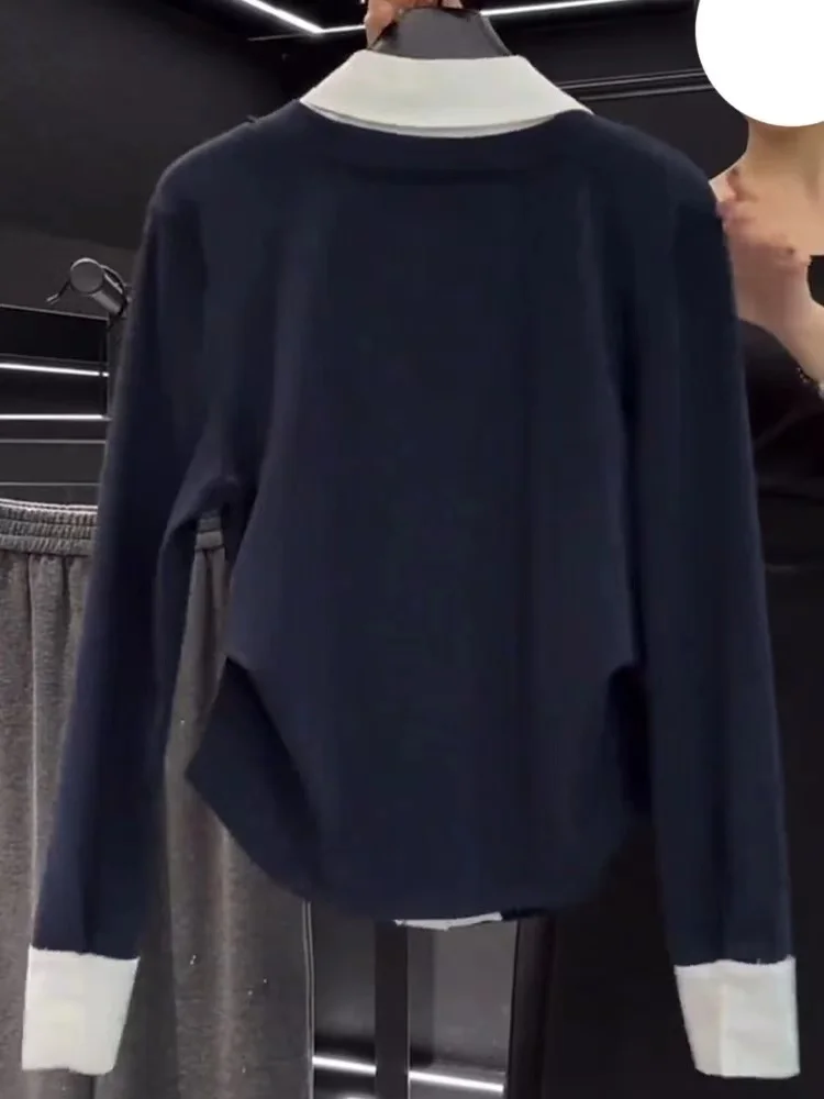 plus Size Women's Faionable Long Sve Knit Top Loose Fit Versatile Sle Autumn New Arrival Korean Sle Office Wear