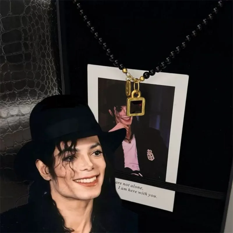 Michael Jackson Cosplay Prop MJ Necklace Michael Jackson Souvenir Vintage String Of Beads Gift Hallowmas Props