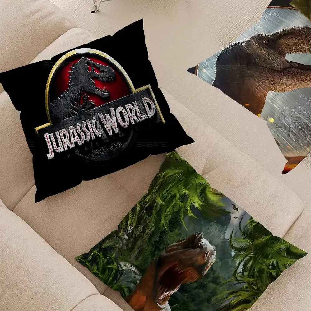 ديناصور الكرتون الحديقة الجوراسية وسادة أنيمي وسادة أريكة سرير رئيس وسادة غطاء غطاء الوسادة 45x45 سم الموضة