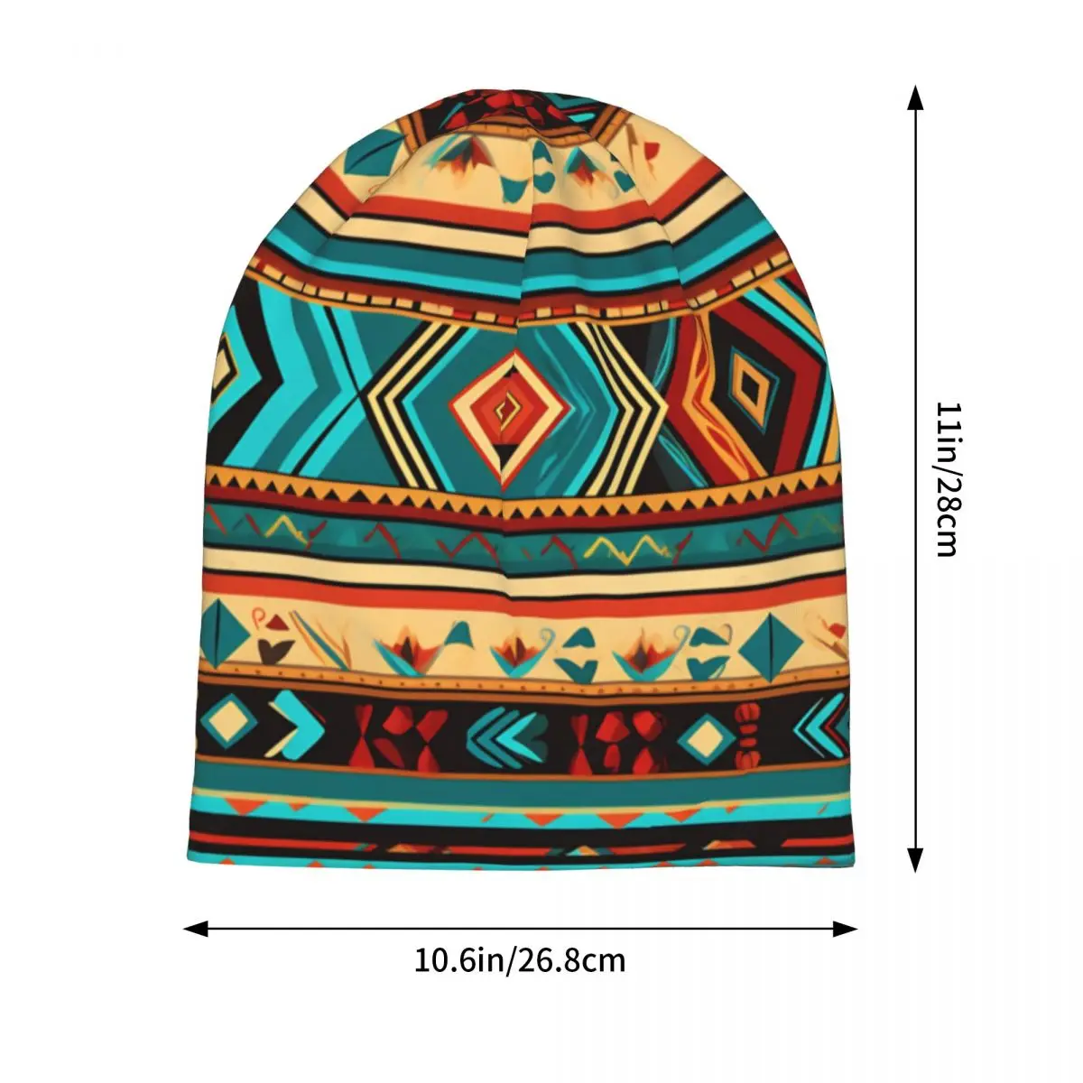 Native Southwest American Aztec Navajo Warm Knitted Cap Hip Hop Bonnet Hat Winter Outdoor Beanies Hats for Men Women Adult