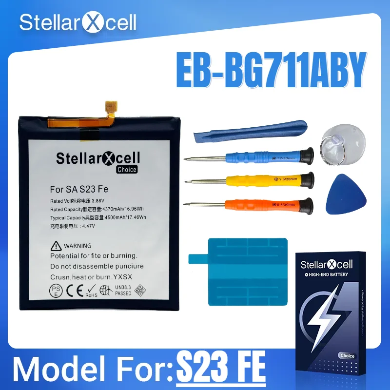 

StellarXcell-аккумулятор для Samsung, аккумулятор для galaxy S23 FE EB-BS711ABY EB-BG711ABY, сменный аккумулятор + бесплатные инструменты