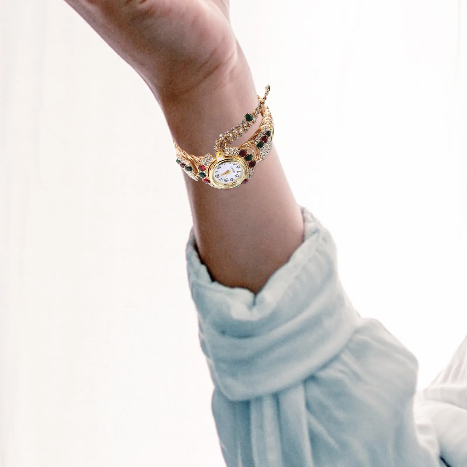 Watch Bangle Watches for Women Dress Bracelet Wristwatch Bling with Fashion Small