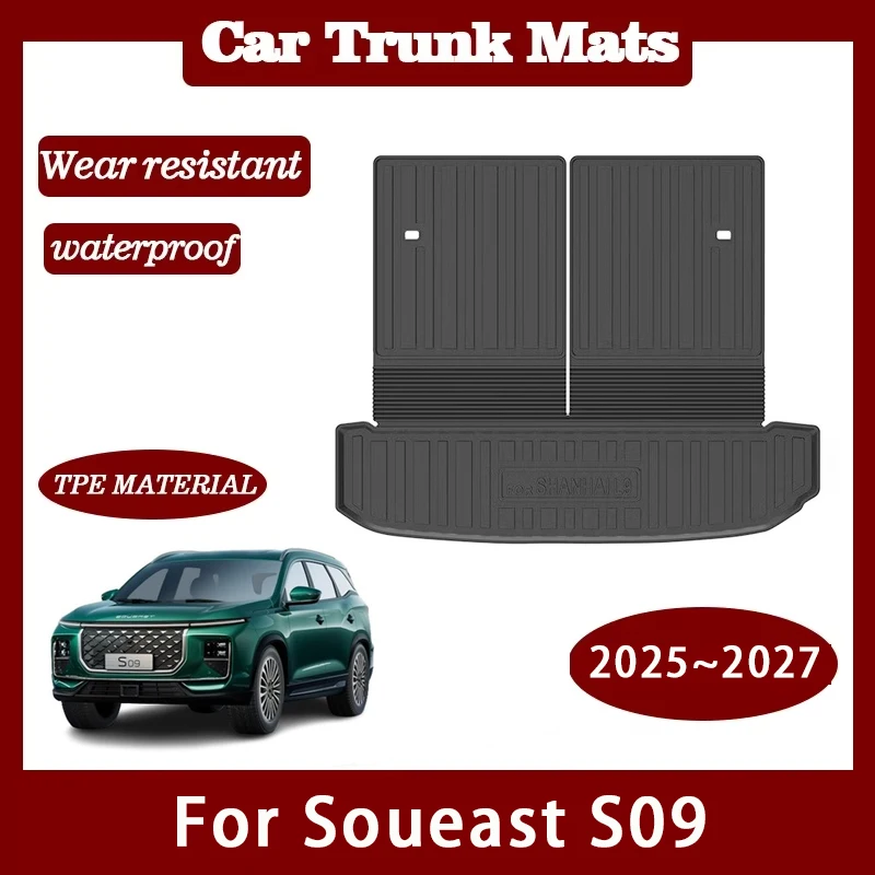 

Car Trunk Mats For Soueast S09 Jetour Shanhai L9 2025 2026 2027 5/7seat Storage Pad Cargo Liner Back Seat Cover Auto Accessories