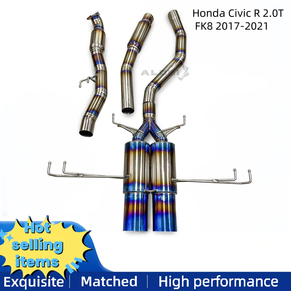 

Задняя выхлопная труба Cat для Honda Civic R 2.0T FK8 2017-2021, титановая глушительная выхлопная система, модифицированная автомобильная производительность, звуковое обновление