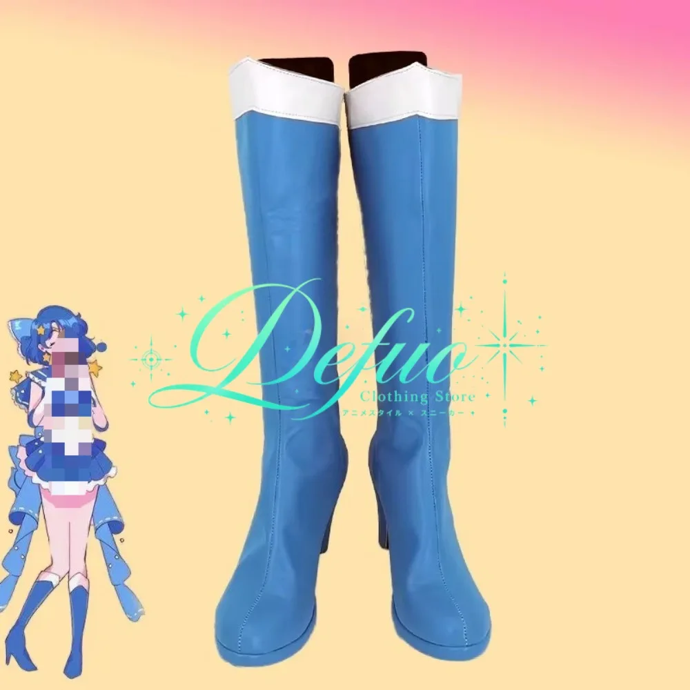 Mizuno Ami Cosplay Shoes Custom Boots for Christmas Anime Costume Festival Stage Performance and Photography