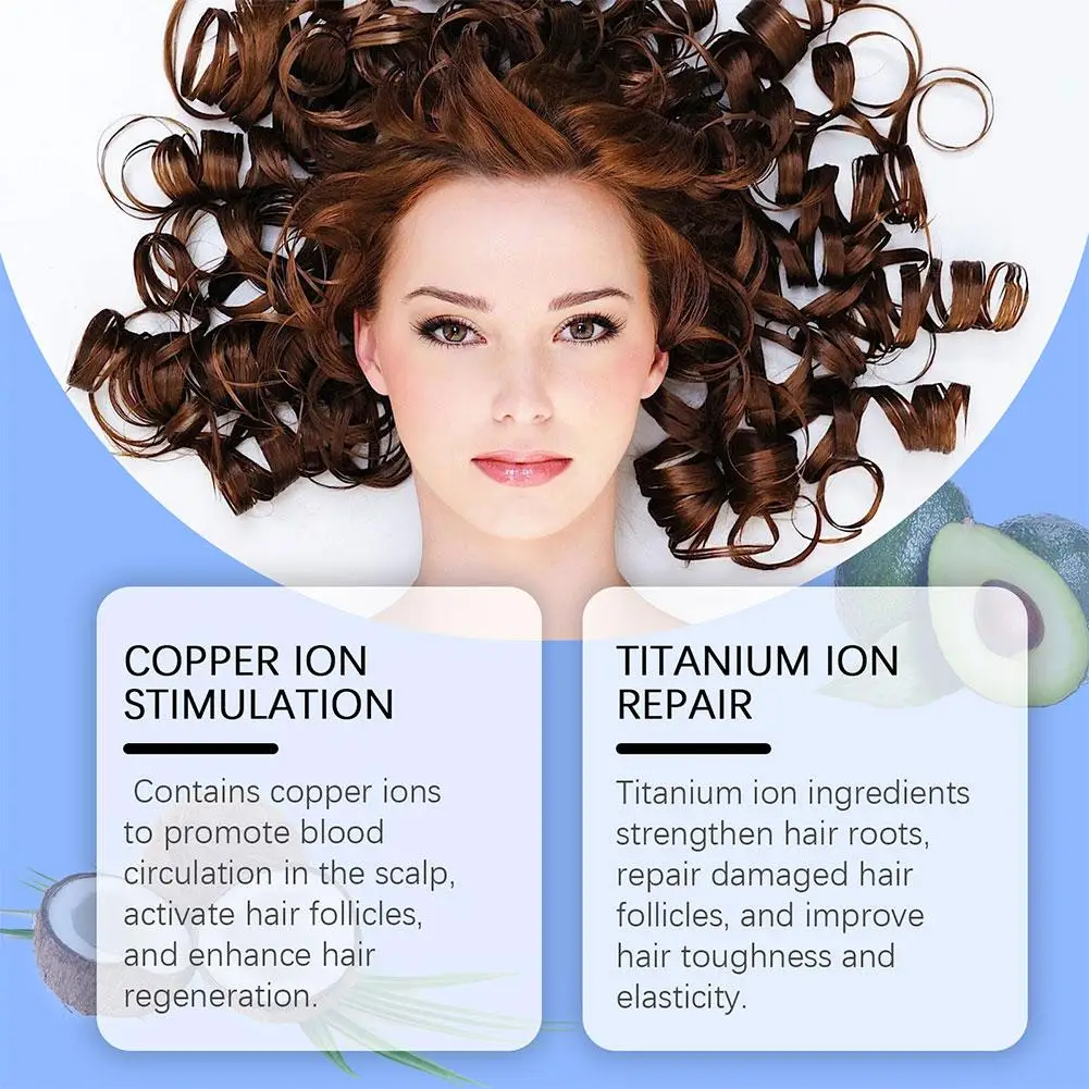 Copper Peptide Hair Density Serum Deep Nourishing Repairing Castor Seed Oil Avocado Oil Coconut Oil Thick Hair Volume Hair Care