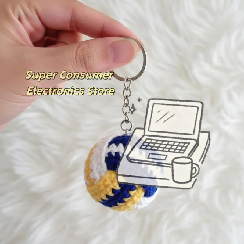 Volleyball Doll Keychain 1Pcs Kawaii Knitted Pendant for Backpacks School Bags Volleyball Players