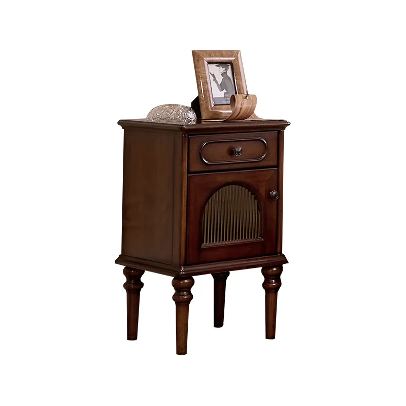 LH bedside table all solid wood retro single drawer classic bedroom bedside table