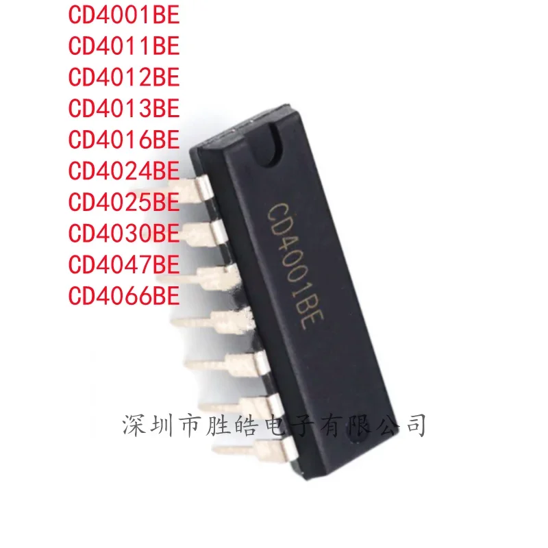

(5PCS) NEW CD4001BE / CD4011BE / CD4012BE / CD4013BE / CD4016BE / CD4024BE / CD4025BE / CD4030BE / CD4047BE / CD4066BE DIP-14
