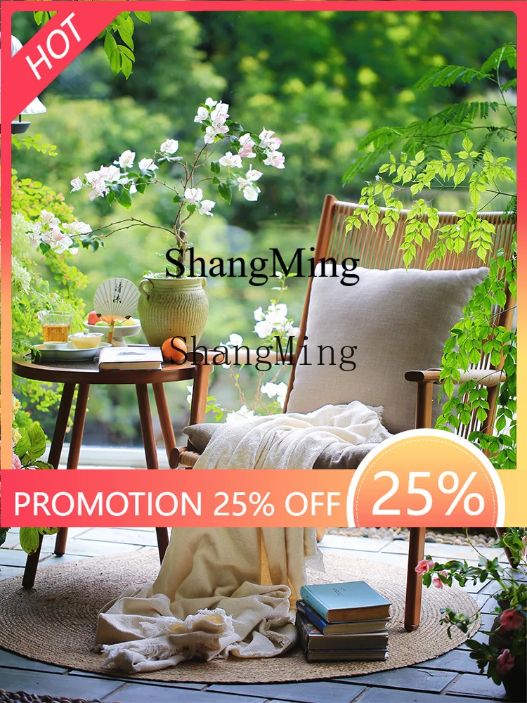 

FG recliner balcony sitting and sleeping three-purpose chair leisure sofa home backrest outdoor courtyard rattan chair