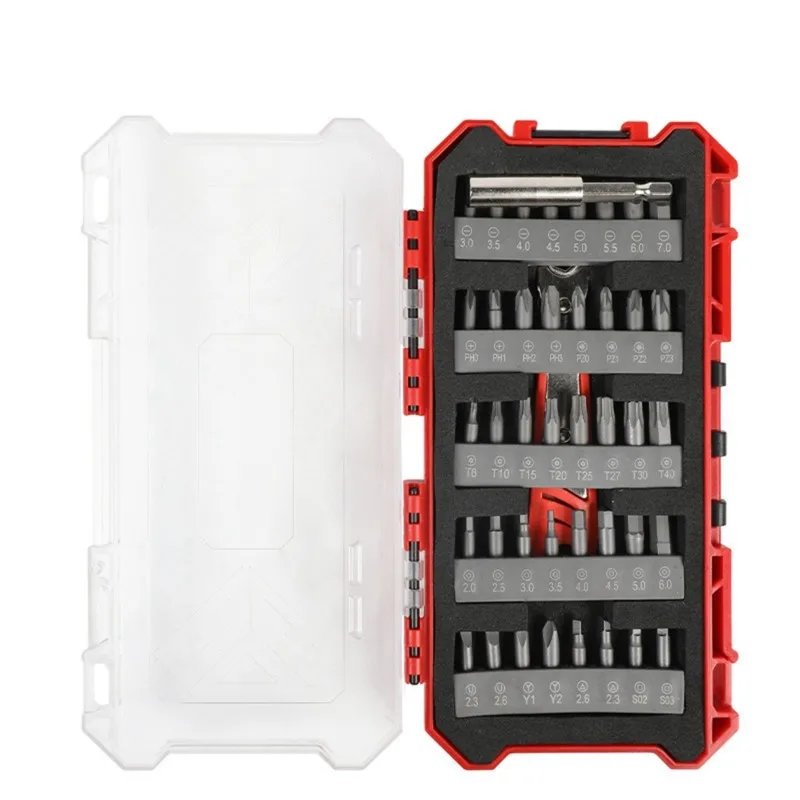 A36T-Industrial Tool Set 42 Items-Ratchet Wrenches, Screwdrivers, Drill-Bits,And Other Accessories