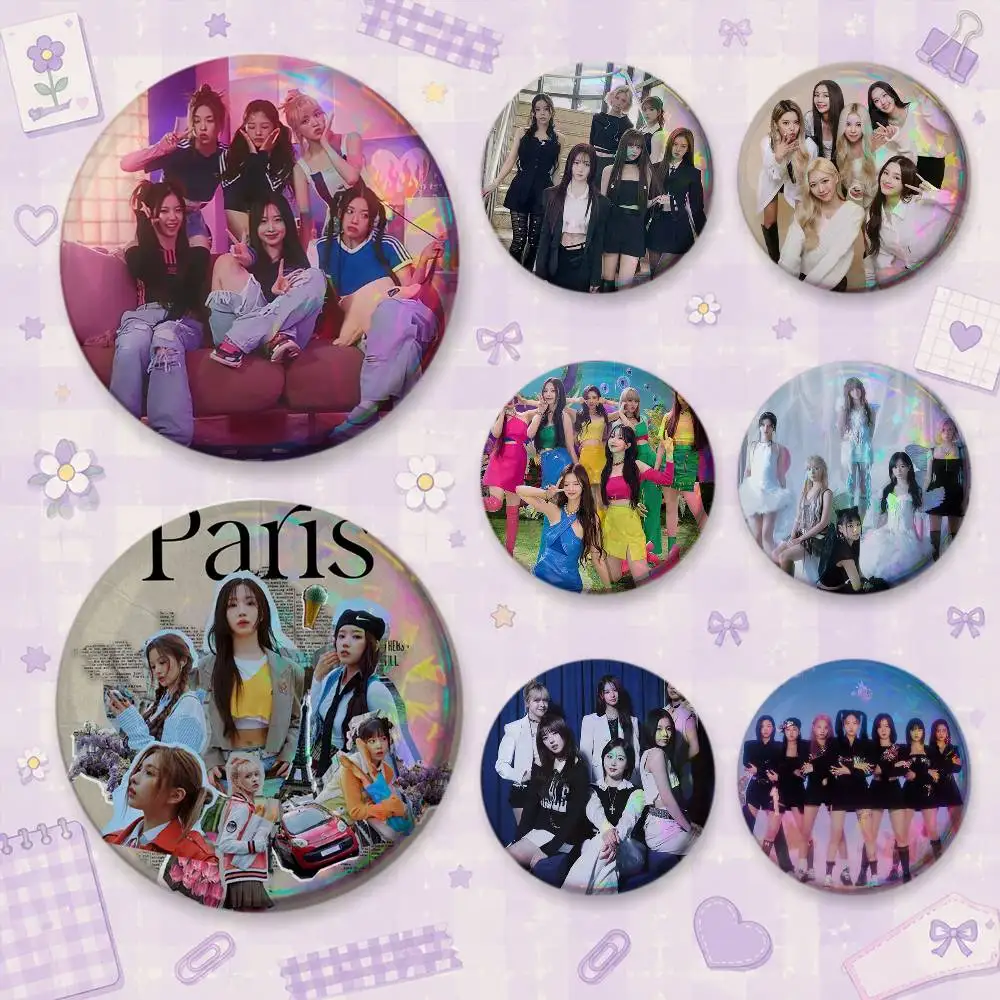 cool M-Music Group N-NMIXX Brooches Cartoon Badge Pins Backpack Hat Accessories Friend Gift