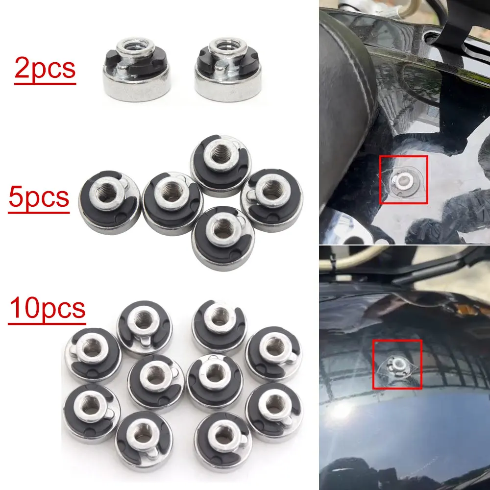2/5/10 Stück Aluminium-Kotflügel-Sitzschrauben-Muttern-Sets für Harley Sportster Softail Fatboy Street Bob Dyna CVO Touring Motorrad