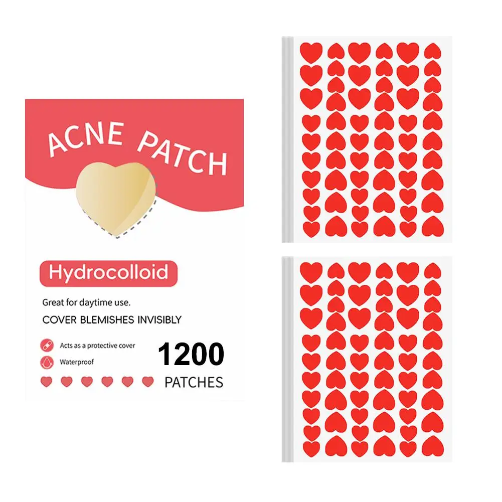 600/1200 pz stella Acne/brufolo Patch, Patch di copertura assorbente dell'acne a forma di stella gialla, idrocolloide invisibile per il viso Acne Dot X6F2