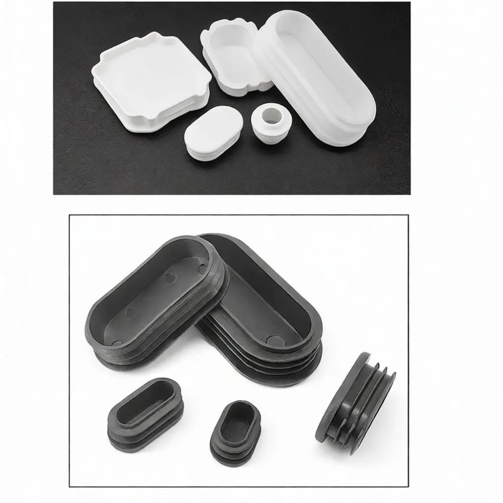 Oval Pipe Insert Cap Plastic Plug Furniture Chair Leg Protector Glide Seal Pipe Cover Anti Slip Floor Guard Fitting