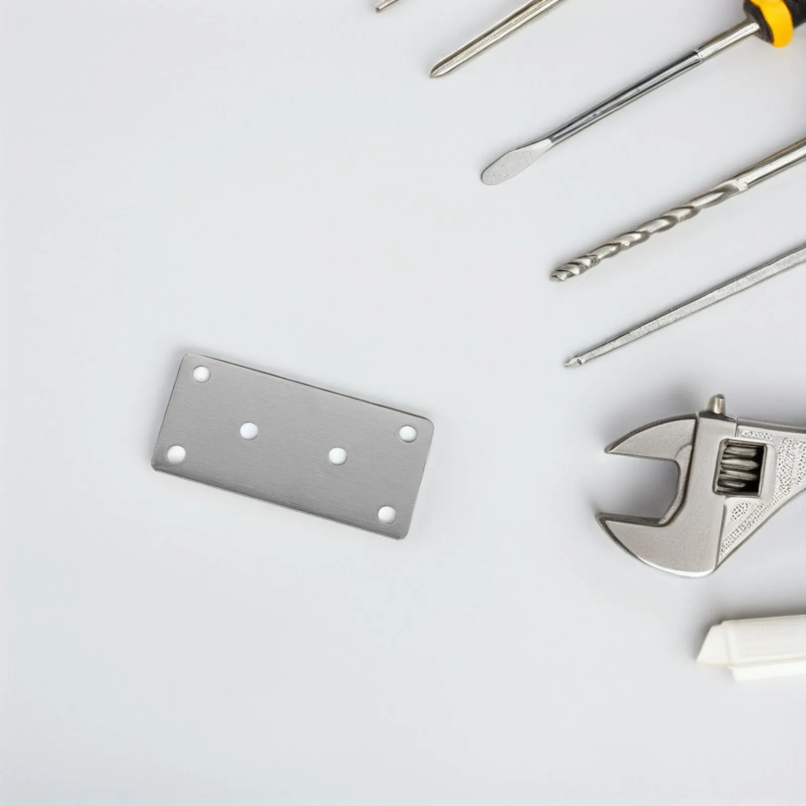 

10Pcs Stainless Steel Corner Braces Flat Straight Fixing Bracket for Wood Furniture Metal Mending Plate Heavy Duty Corner
