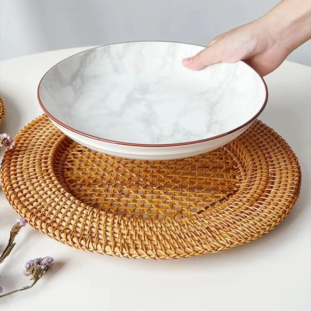 New Woven Texture Woven Coaster Hollow Lattice Heat Insulating Teapot Trivet Tea Cup Coaster Teacup and Teapot Use