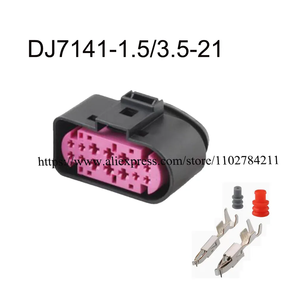 Imagem -04 - Impermeável Masculino e Feminino Fio Conector Terminal Automotivo Plug 14 Pin Socket Selo de Borracha 100conjunto Dj7141a1.2 521 100set