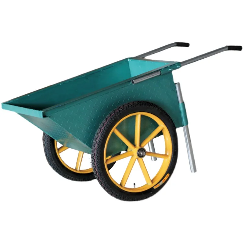 Metal Tray Wheel Barrow  Construction Wheelbarrow Warehouse Trolley Cargo Cart  Customized Tools Wheels