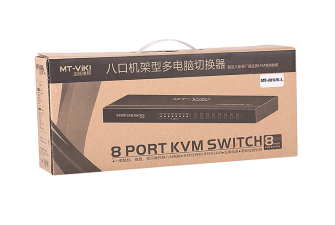 8-Port VGA USB KVM Switch 8X1 1920x1440 Resolution Includes Cables Rack Mount in Stock view 6