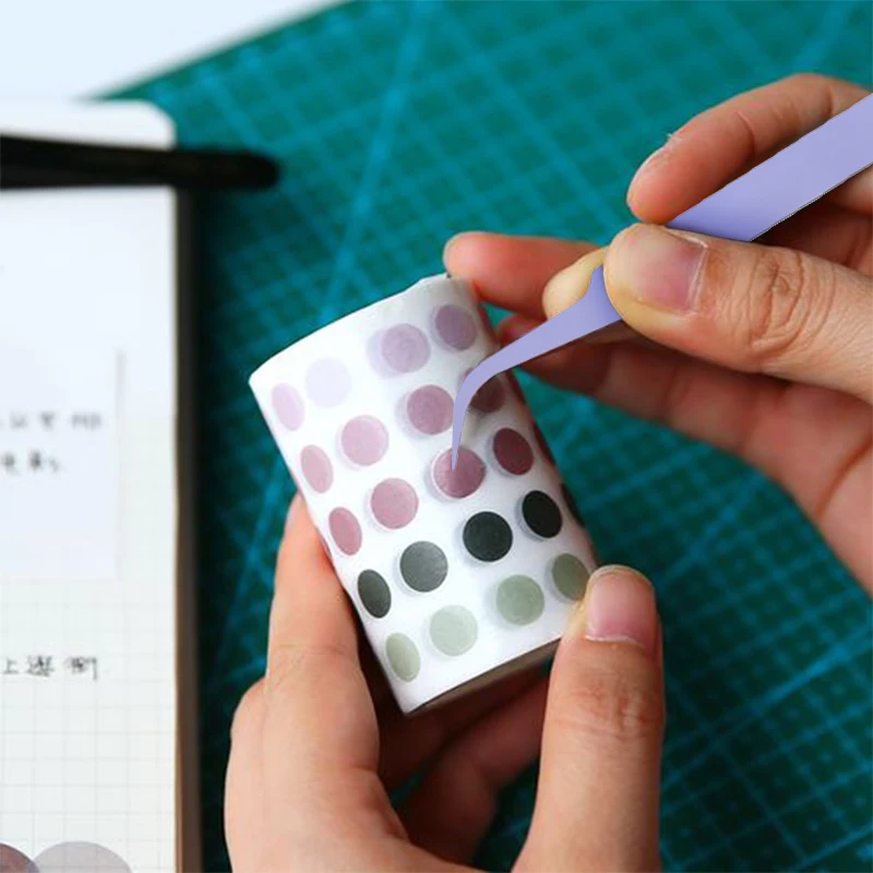 마카롱 네일 아트 데코 속눈썹 핀셋 속눈썹 연장 스크랩북 스티커 DIY 정크 저널 앨범 스테인리스 클립 DIY 도구