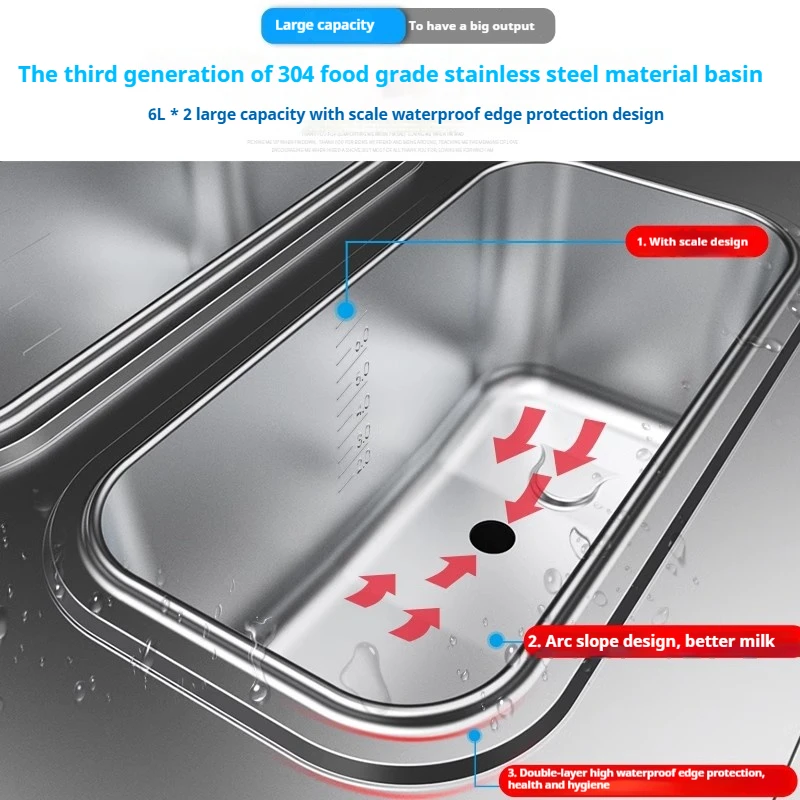 Commercial Ice Cream Machine 2600W, Auto Soft Serve Maker with Cone Dispenser for Shop & Cafe 220V