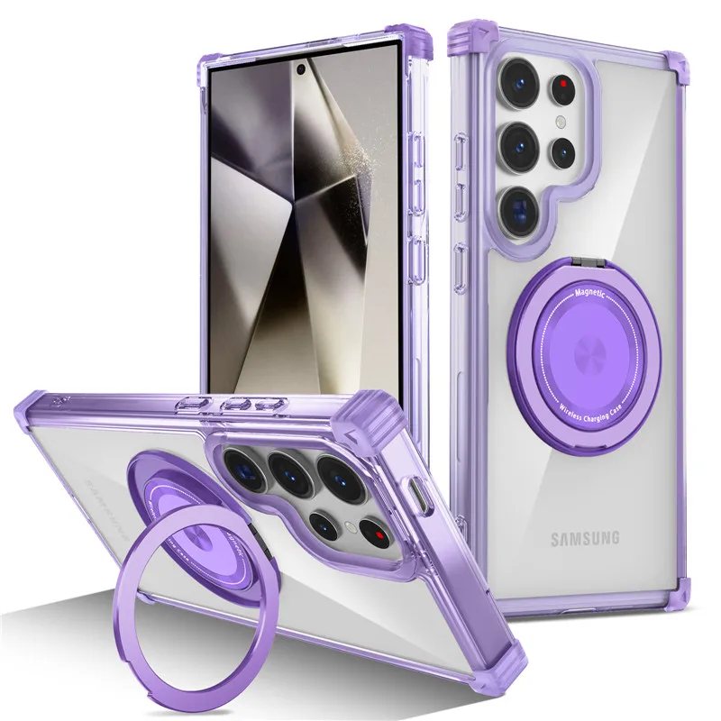Rotierende Magnetische Halterung Hülle Für Samsung Galaxy S26 Ultra S26 Plus S26 Ringständer Transparent Für Magsafe Cover – Detail 15