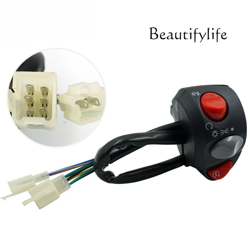 YJ Motorcycle Left Right Handlebar Combination Switch Multi Function Handlebar Control Set