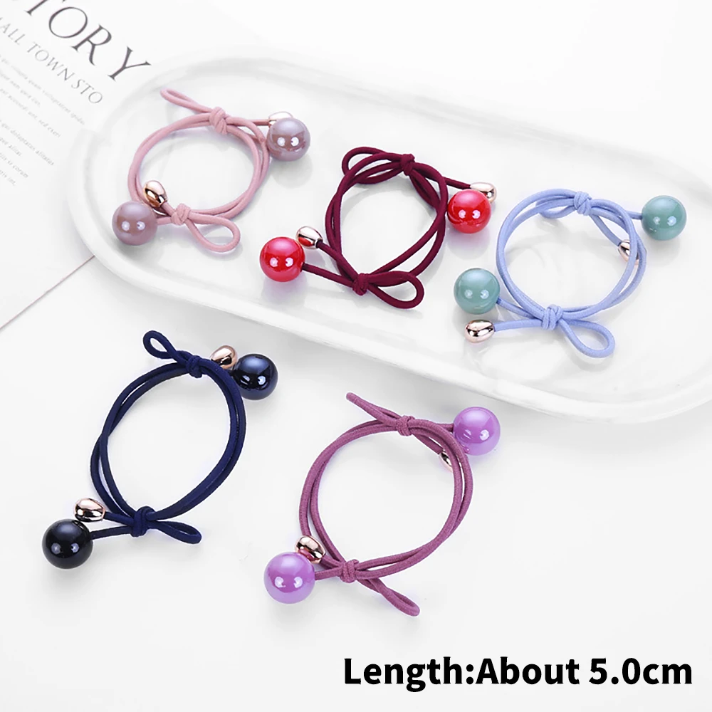 Women Ball Pendant Hair Bands Korean Fashion Elastic Rubber Band for Girls Sweet Hair Tie Rope Holder Gum Hair Accessories Gifts