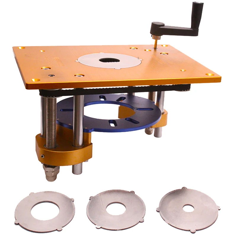 Router Lift Router Table ใส่แผ่นสําหรับเครื่องแกะสลักไฟฟ้าไม้เครื่องตัด DIY งานไม้ Work Bench