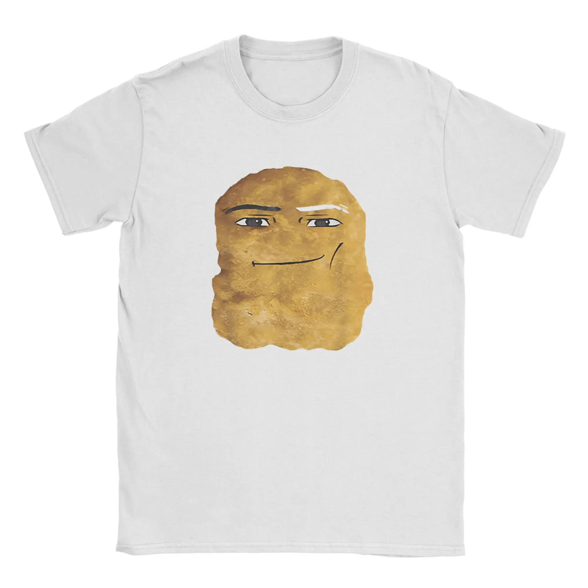 남성용 캐주얼 치킨 너겟 티셔츠 라운드 칼라 퓨어 코튼 티셔츠 반소매 티셔츠 플러스 사이즈 의류