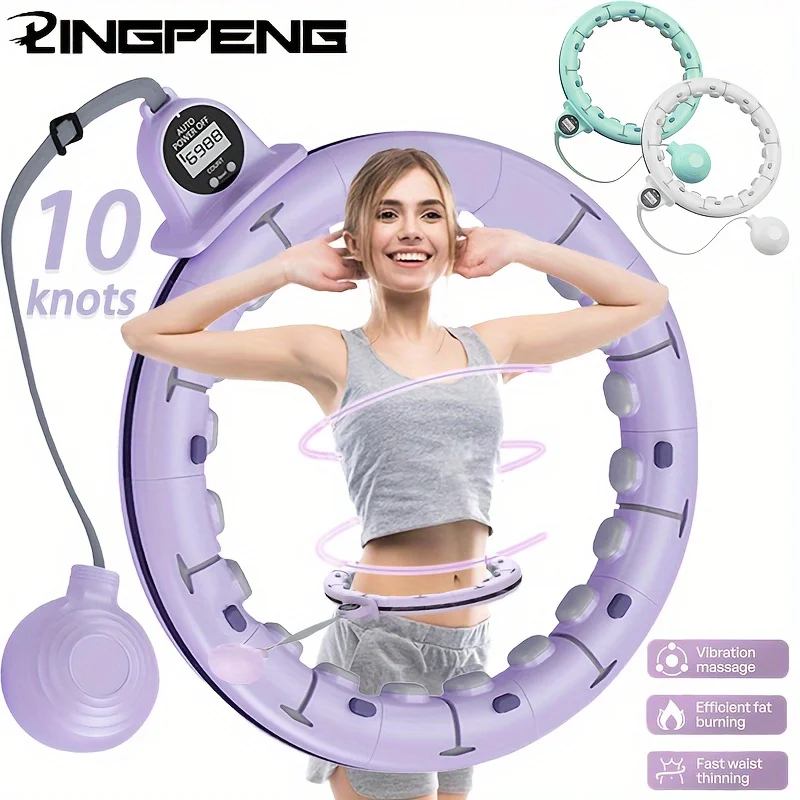 

10 Sections Smart Counting Ring Hoops Fitness Massage Weight Loss Artifact Detachable Adjustable Weighted Circle Sport Hoop