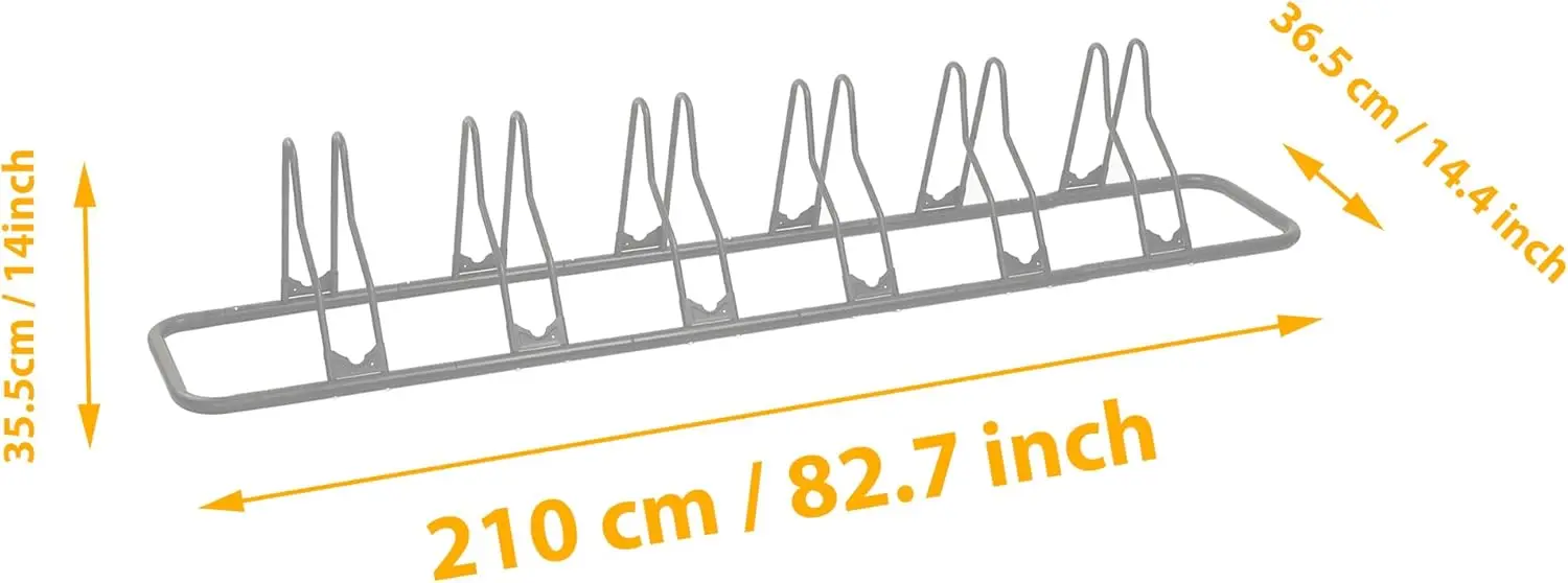 Bicycle Floor Parking Rack Stand for MTB Road Bike Indoor Home Garage Storage Holds 6 Bikes