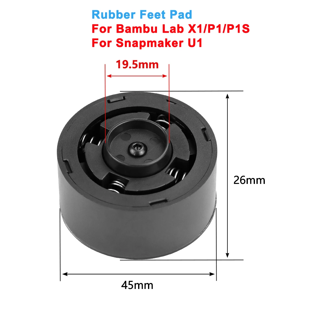 Gummifüße für Bambu Lab X1 P1 P1S P2S X2D, für Anycubic S1, für Snapmaker U1, Anti-Vibration, Anti-Rutsch, Anti-Schock, staubdicht – Detail 9