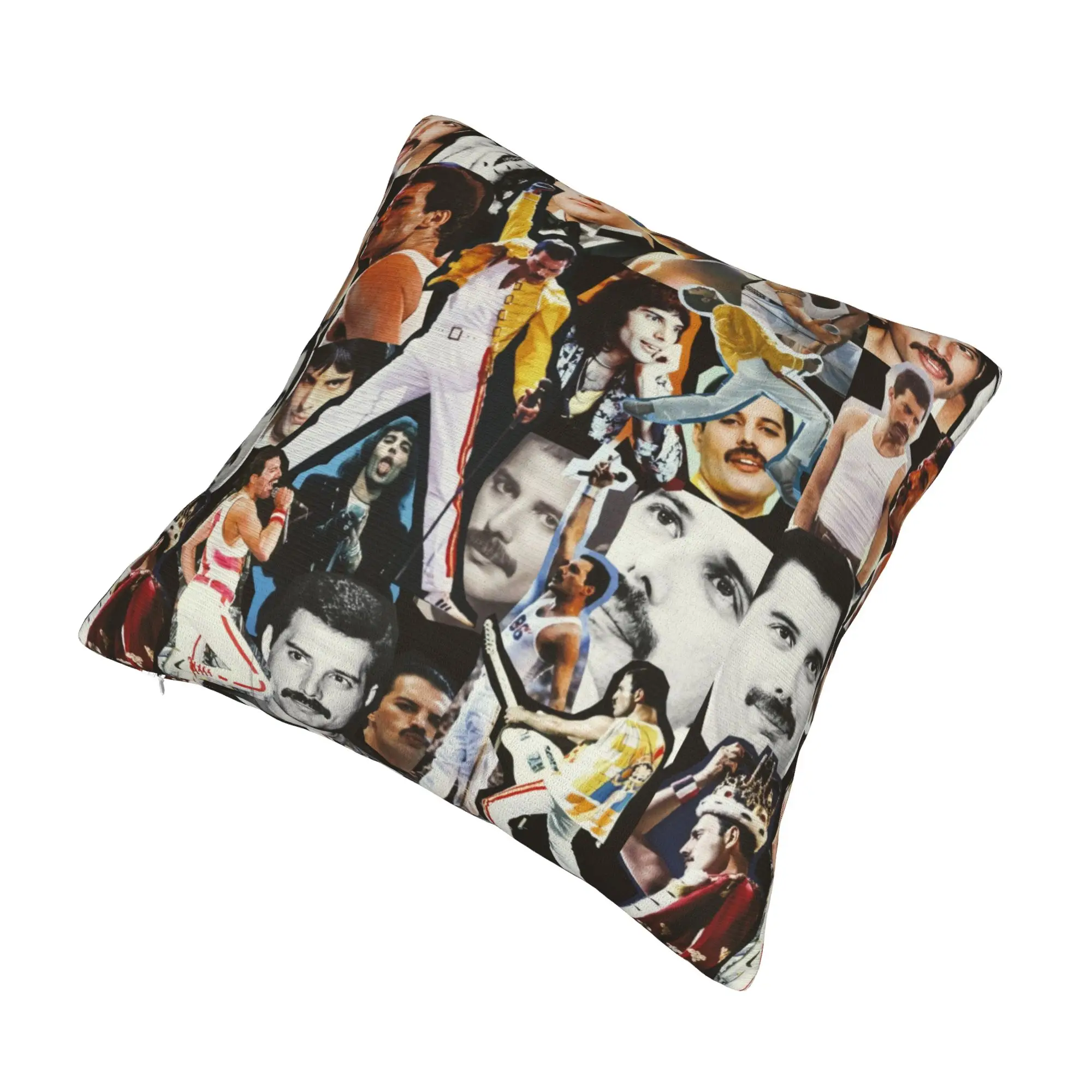 Freddie Mercury Collage Pillow Covers for Sofa  Luxury Cushion Cover Velvet Pillowcase