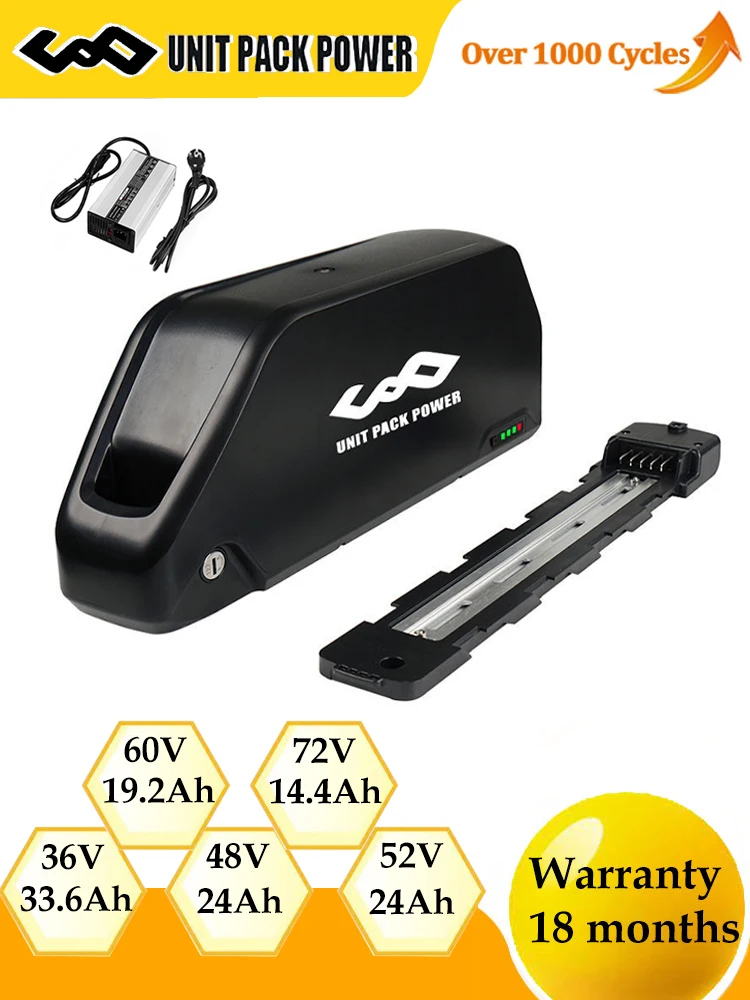 AliExpress UNITPACKPOWER 52V 25AH EBike Battery 21700 60V 52V 48V 24AH Downtube Polly L-G 60V 19.2AH E Bike Battery Pack for Scooter 1000W 1500W 2000W