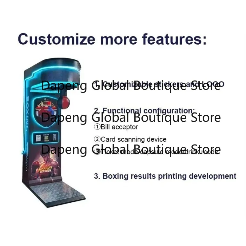 Coin Operated Arcade Boxer Games Kits Boxing Target Punching Bag Workout Equipment Electronic Redemption Music Boxing Machine