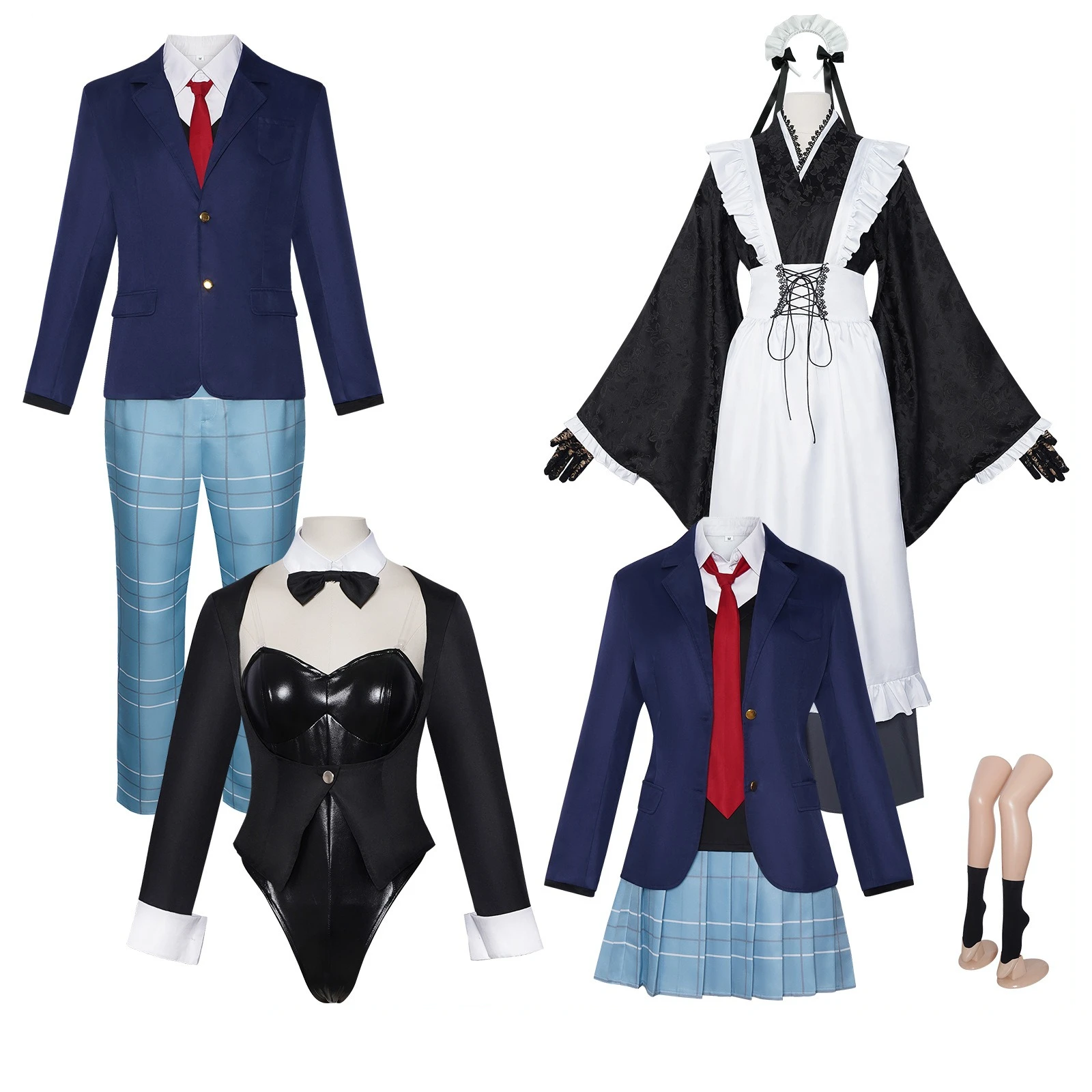 

My Dress-Up Darling Cosplay Costume Kitagawa Marin School Uniform Unisex Black White Maid Dress Anime Character Dress Up Outfits